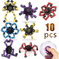 Bulk Fidget Spinners 10 or 15 Pack Assorted Robot Mechanical Gyro Fingertip Stress Relief Toys Standard and Luminous Editions Party Favors Classroom Rewards Kids and Adults
