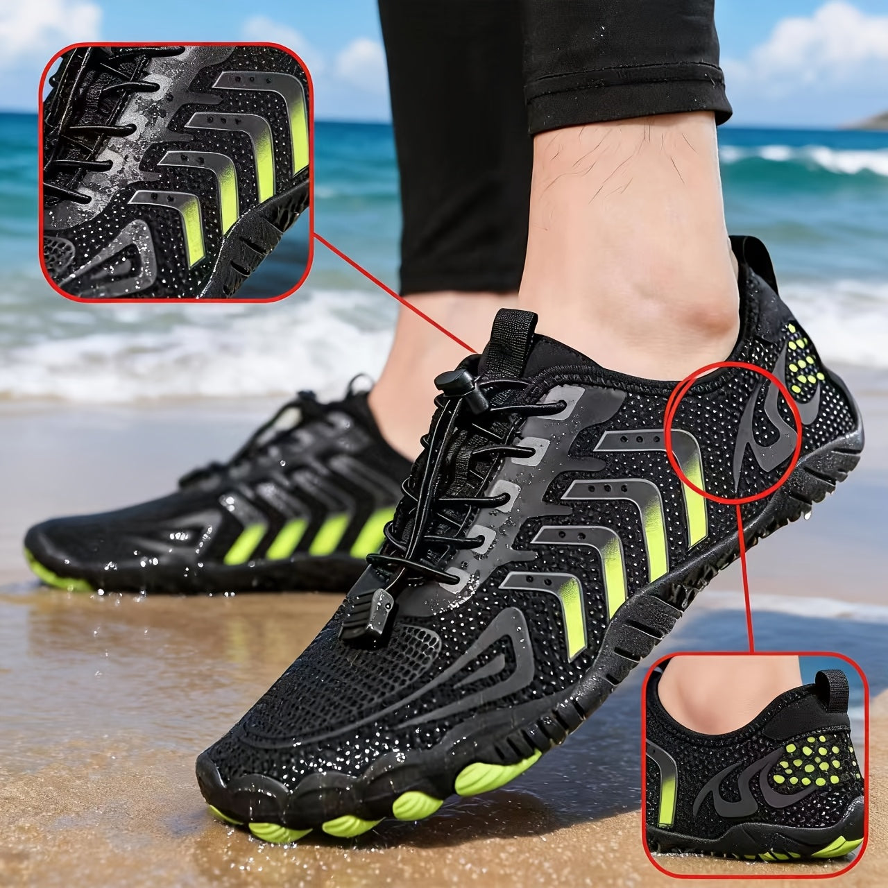 Slip-On Barefoot Water Shoes for Women Cushioned Arch Support – Lightweight Quick-Dry Sneakers for Yoga Beach Swimming Water Sports Gym, Multi-Functional Sole, 7 Colors US 5 to 12.5