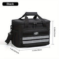 Large Capacity Insulated Cooler Bag Leakproof Portable Food Storage for Picnic Camping Beach Lunch, Durable Handle Soft Sided Cooler Tote with Thick Insulation - Black Navy Grey Khaki
