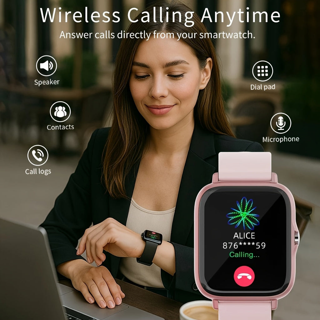 2026 Smartwatch Unisex Wireless Calling & Dialing – Multiple Sports Modes Heart Rate Sleep Tracker Multi-App Notifications Fitness Watch for Men Women Compatible with iPhone Android