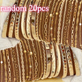 Women's KC Gold Plated Bracelet Set – 7 or 20pcs Random Assorted Stackable Elegant Charm Bracelets for Daily Wear Party Gift