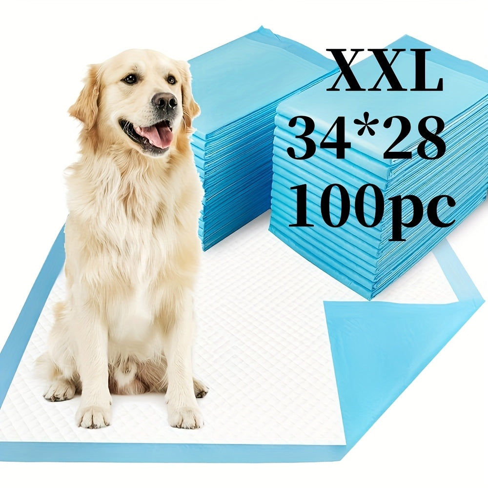 Dog Pee Pads XXXL 6-Layer Super Absorbent Disposable - Waterproof Leak-Proof Odor-Resistant Training Pads for Puppies Large & Elderly Dogs, Bulk 80 & 100 Count Puppy Potty Pads