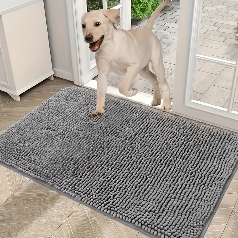 Dog Door Mat for Muddy Paws 2-Pack Absorbent Non-Slip Washable Microfiber Mud Mat Quick Dry Entry Indoor Floor Mat 24x17 32x20 Inch 3 Colors Camel Green Grey Machine Washable