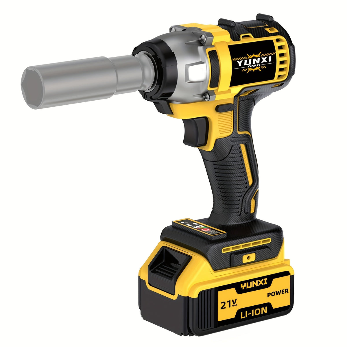 21V Brushless Cordless Impact Wrench & Drill Set – 4000mAh Li-ion Battery, Toolbox, Charger & Socket Accessories for Automotive, Home & Industrial Use