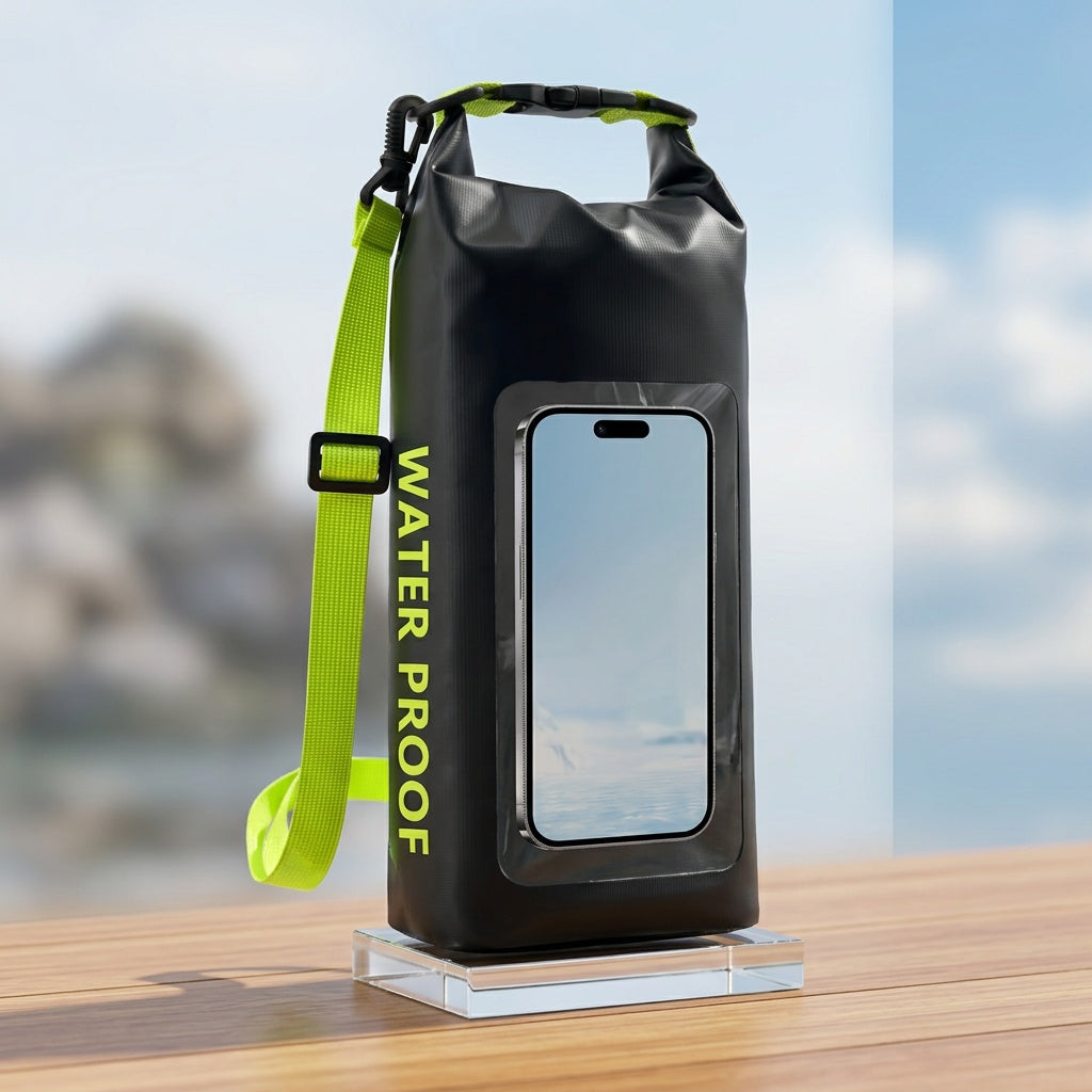 10L Waterproof Dry Bag Roll-Top with Phone Case - Crossbody Shoulder Bag for Kayaking Boating Beach Camping Swimming Fishing Rafting Travel