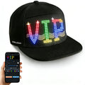 Programmable LED Hat APP Controlled Scrolling Text & Animation – Unisex Adjustable Smart Light Up Baseball Cap for Party Wedding Valentine's Day Carnival Festival in 3 Pixel Options