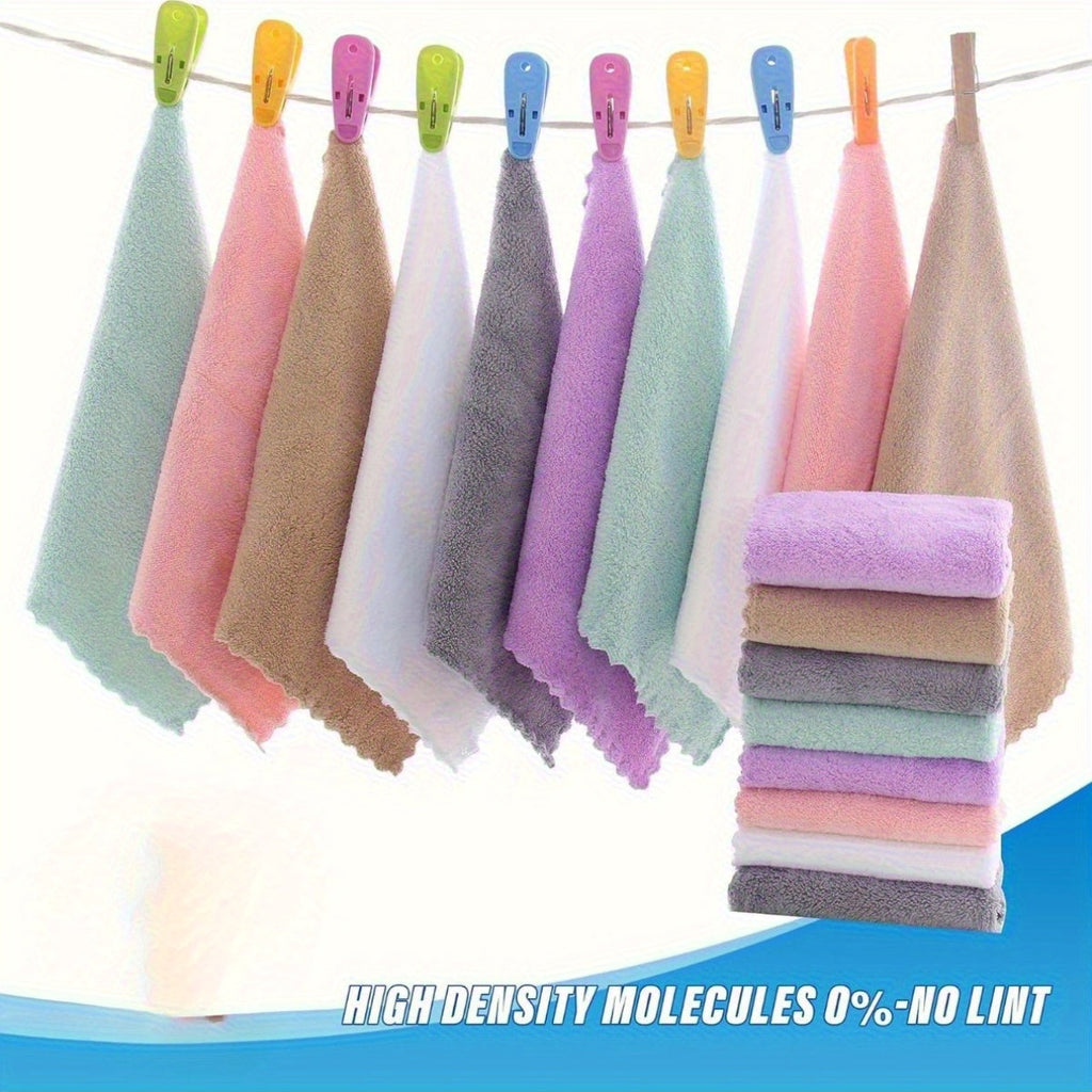 40-Pack Cleaning Cloths – Soft Absorbent Household Rags 9.4x9.4", Multi-Purpose Square Towels for Kitchen Bathroom Car Cleaning, Random Colors, Year-Round Use, Great Gift for Mom
