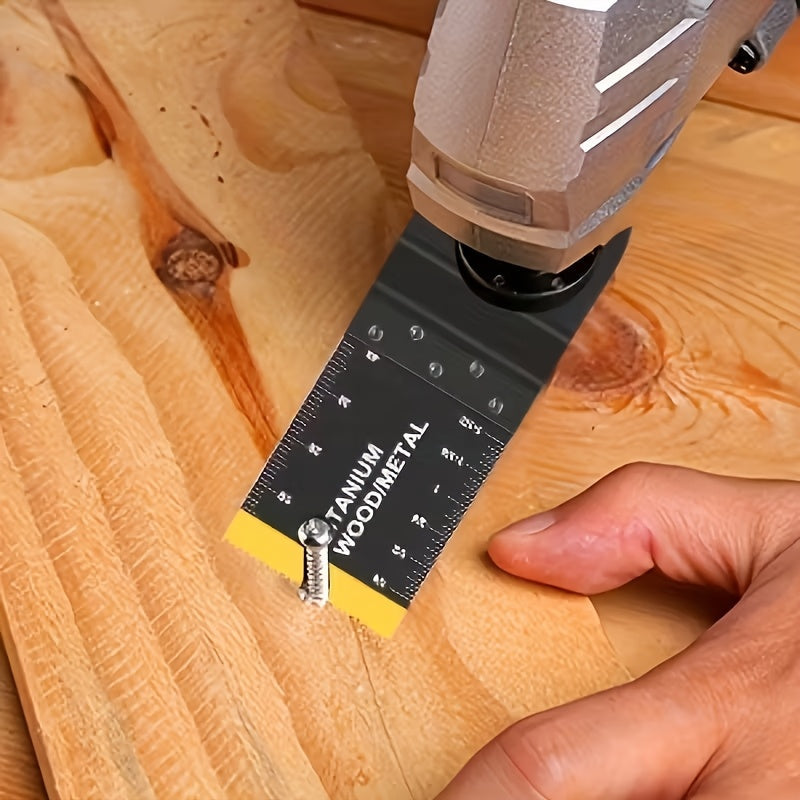 Titanium Oscillating Tool Blades Set Universal Quick Release – 18/28/36/50 Pcs Multi Tool Saw Blades Cuts Metal Wood Plastic Fits Dewalt Makita Bosch Milwaukee