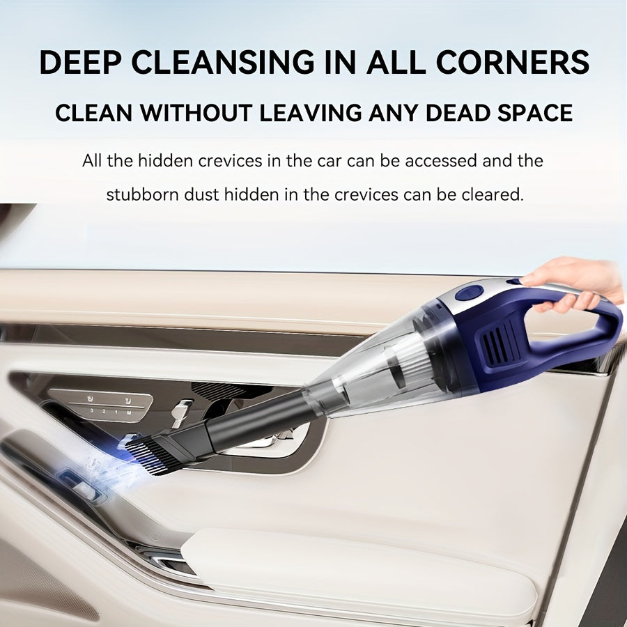 Cordless Handheld Vacuum Cleaner 5000Pa Strong Suction USB Rechargeable Portable Wireless Vacuum for Car Interior Home Office Pet Hair 40dB Low Noise 2000mAh Battery One-Click Dust Empty 6 Colors