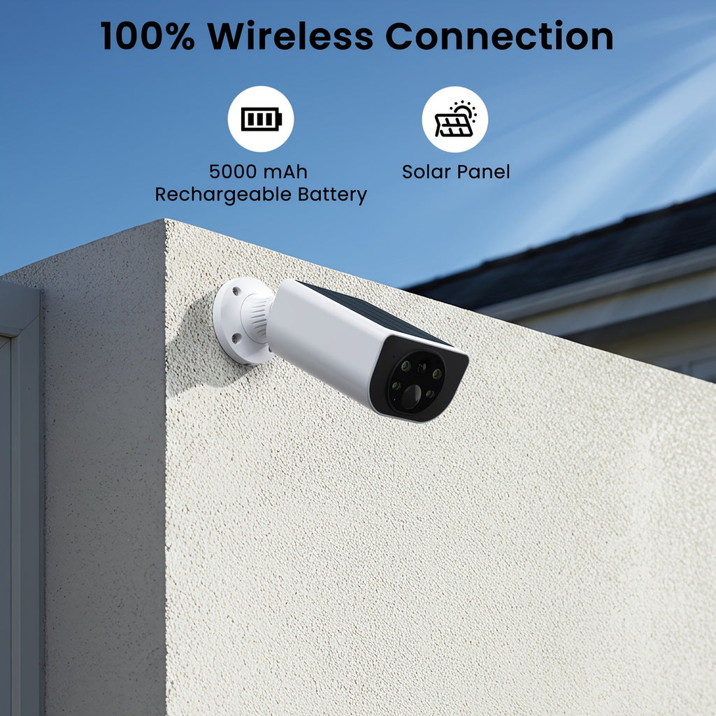 Wansview Solar Security Camera Outdoor Wireless 2K HD – Color & Infrared Night Vision, PIR AI Motion Detection, Two-Way Audio, IP65, SD Card & Cloud Storage, Alexa & Google Home Compatible, 1-4 Pack