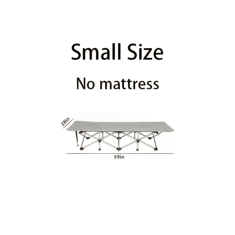 Velora Folding Camping Cot No Mattress for Adults – Double Layer Oxford Fabric, Heavy Duty 500/600/700 LBS, Portable Outdoor Bed with Carrying Case, Black & Gray