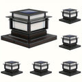 Solar Post Cap Lights 6 Pack Outdoor LED – Waterproof Dusk-to-Dawn Auto On/Off Solar Fence Post Lights for Deck, Porch, Patio, Garden, Stair & Yard Decoration