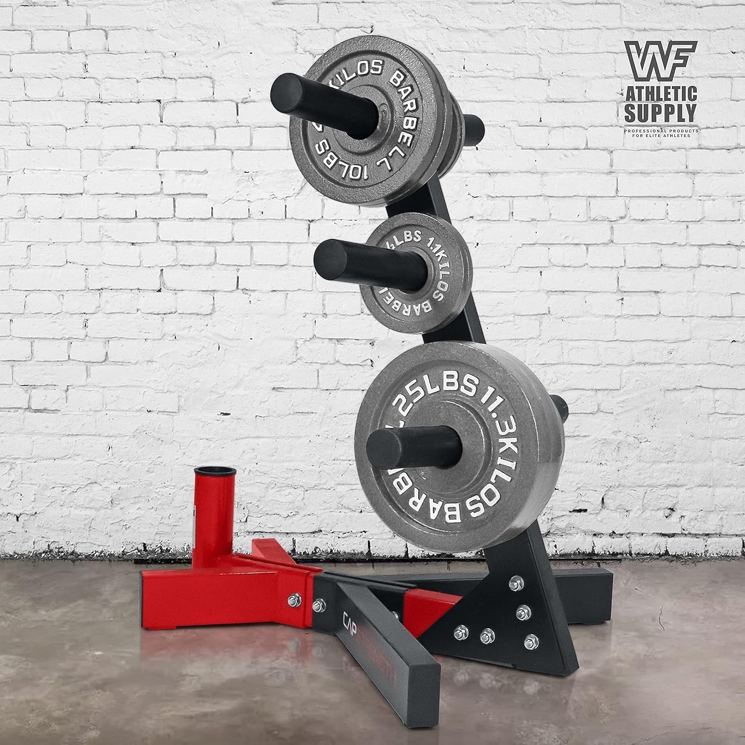 Cast Iron Weight Plates 2-Inch Solid Baked Enamel Finish for Strength Training Weightlifting Bodybuilding Powerlifting Home Gym Barbell 2.5 5 10 25 35 45 100LB