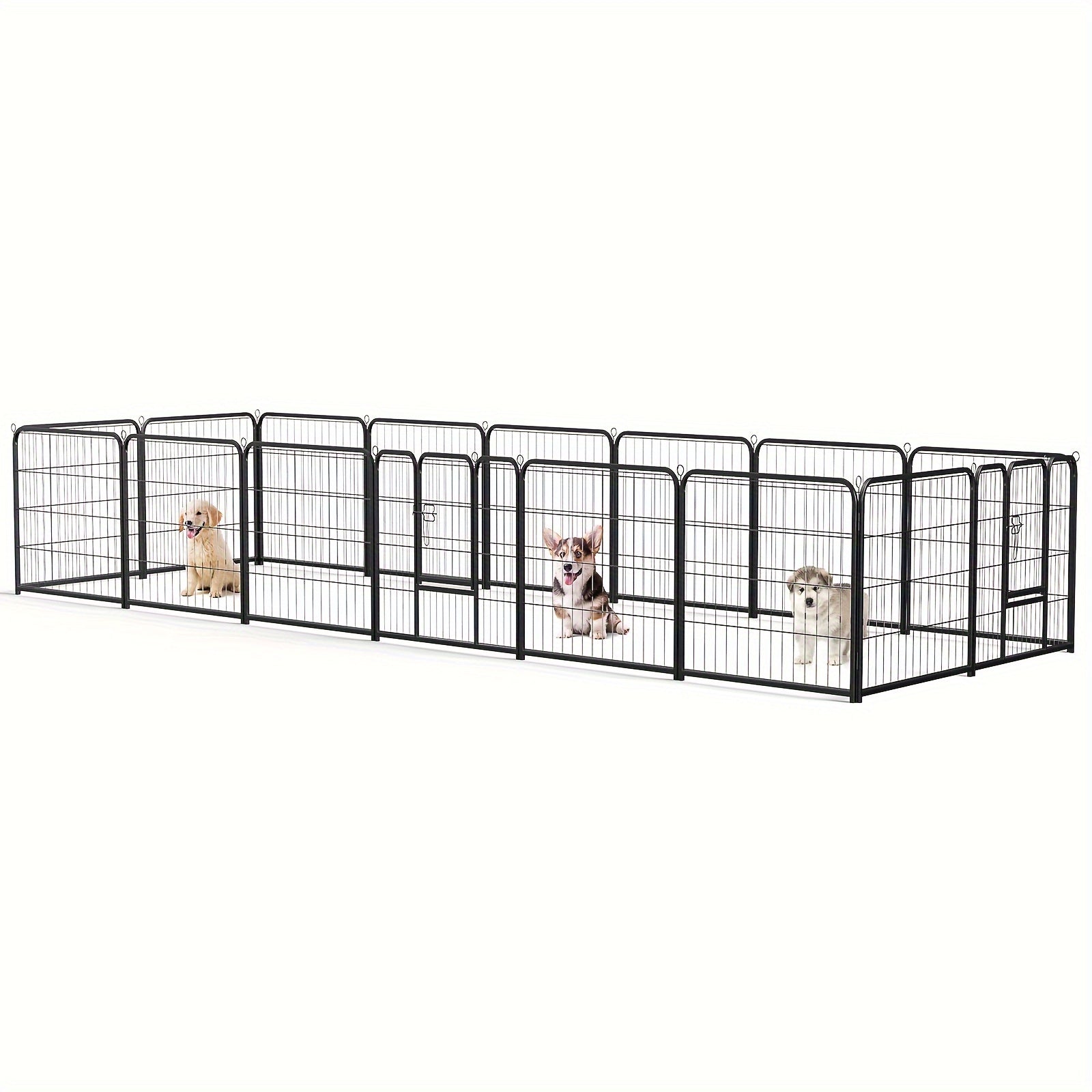 Dog Playpen 8 or 16 Panel Pet Exercise Pen 24/32/40 Inch Tall – Foldable Indoor Outdoor Dog Fence for Large Medium Small Dogs & Puppies