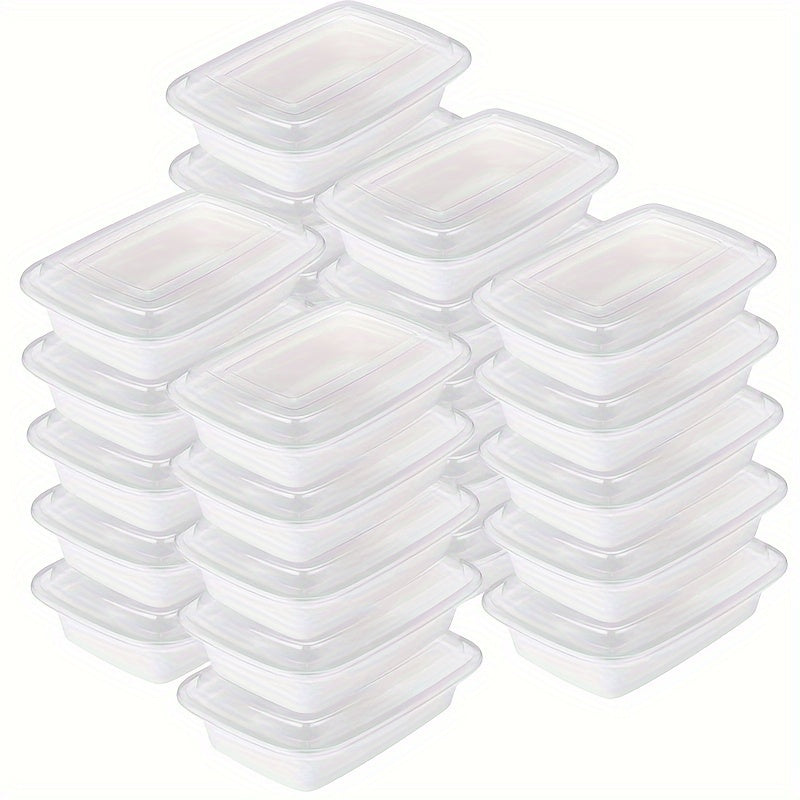 28oz Meal Prep Containers 50 & 150-Pack with Lids – BPA-Free Leakproof 1-Compartment Disposable Plastic Bento Lunch Box, Stackable, Microwave Dishwasher Freezer Safe Food Storage