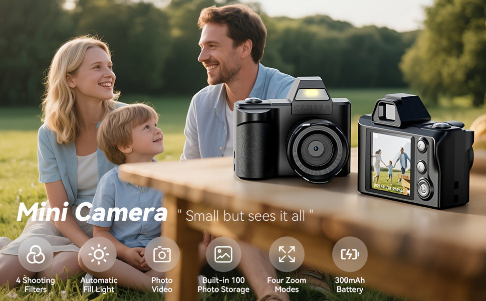 1080P Mini Keychain Camera 2MP with 64GB Memory Card – Compact Thumb-Sized Portable Camcorder, Micro Pocket Camera, Gift for Girlfriend, Boyfriend, Travelers & Teens