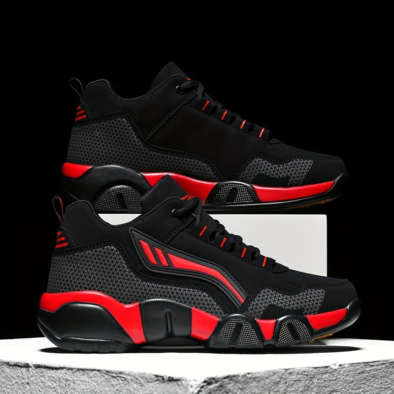 Men's Platform Dress Sneakers Thick Cushioned Sole Lace-Up Low-Top Shoes Black White Orange Non-Slip Rubber Outsole All-Season Office Casual Formal Footwear for Men US Sizes 6.5–14 | Nova Mart
