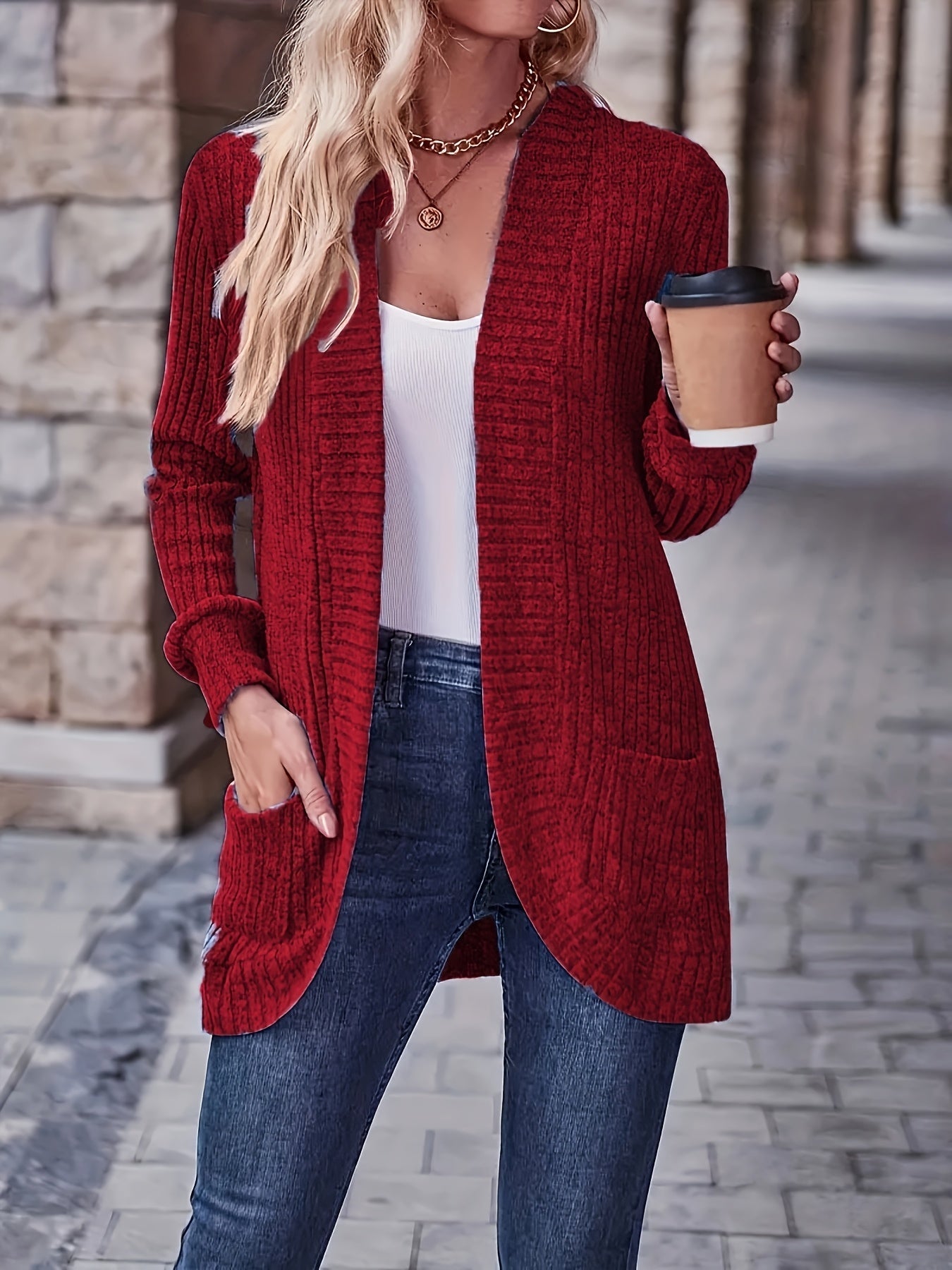 Loose Casual Long Sleeve Blouse Women Solid Color Pocket Splicing Relaxed Fit Top 10 Colors S-XXL Spring Fall Everyday