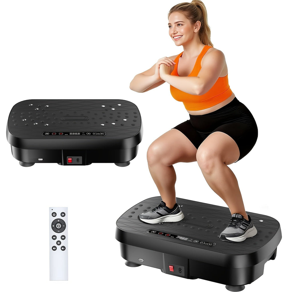 Vibration Plate Exercise Machine Full Body Workout Weight Loss Lymphatic Drainage 99-200 Speed Levels Quiet Motor Portable Home Gym Muscle Toning 330 lbs Capacity