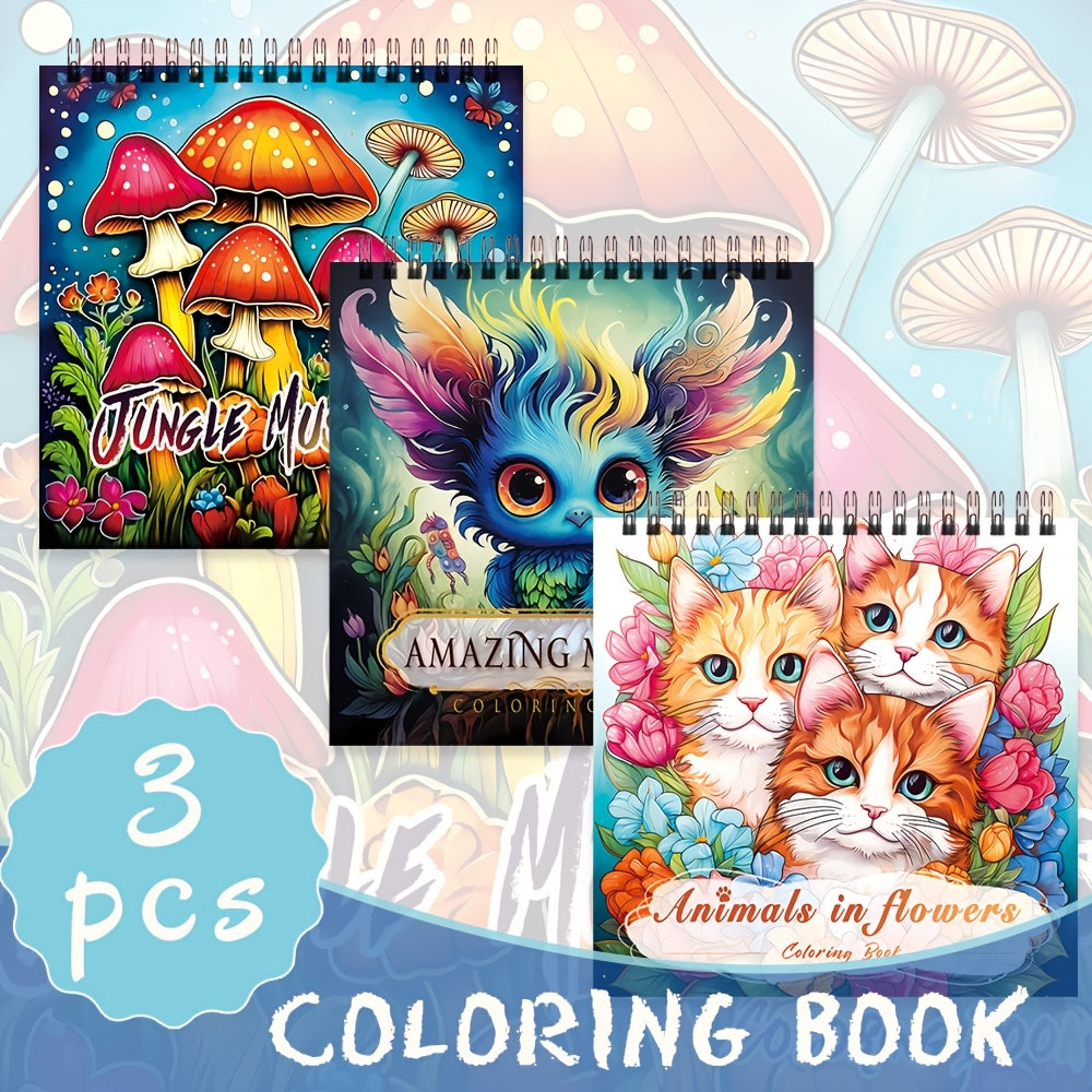 Adult Coloring Books for Women 3-Pack – 90 Pages Total, 100g Heavyweight Paper, Women's Themed Stress Relief Mindfulness Coloring Set, Perfect Birthday Mother's Day Christmas Gift
