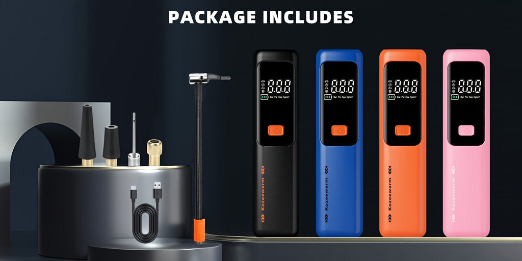 Cordless Tire Inflator Portable Air Compressor Digital Pressure Gauge USB Rechargeable 3X Fast Inflation for Car SUV Truck Bike Motorcycle Ball Sports Equipment Auto Air Pump 18650 Battery 5 Colors