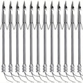 12-Pack Stainless Steel Fishing Slingshot Arrowheads Detachable – Bowfishing Arrow Tips Slingshot Fishing Darts Replacement Broadheads for Bow Fishing Slingshot Shooting Accessories