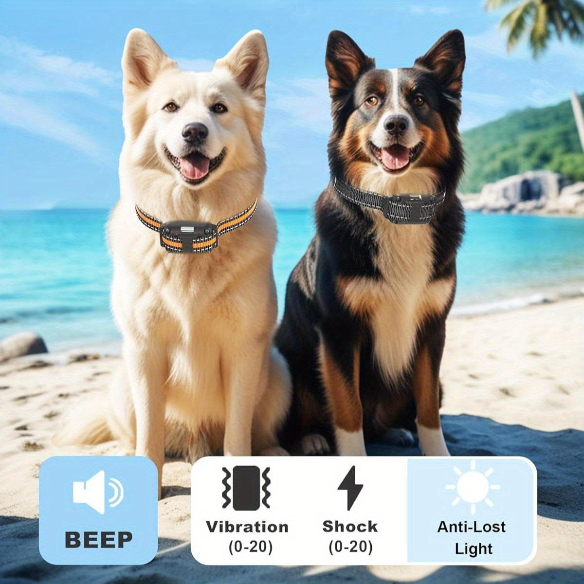 Dog Training Collar with Remote 3300ft Range Rechargeable E-Collar for 1 2 3 Dogs 5-120 Lb Beep Vibration Safe Shock Waterproof for Small Medium Large Breeds Off-Leash Obedience