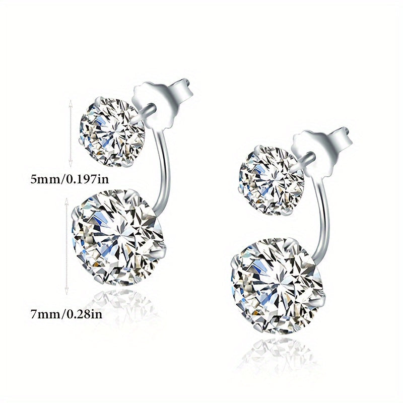 S925 Sterling Silver Classic Elegant Stud Earrings for Women – Hypoallergenic Delicate Silver Jewelry for Daily Wear Party Festival Gift-Ready Packaging Christmas Birthday Anniversary