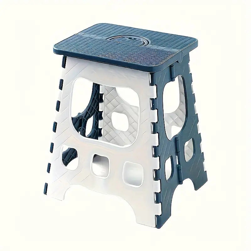 Oval PP Polypropylene Portable Camping Stool – Lightweight Compact Seat for Hiking Fishing Picnic Beach Indoor Outdoor Use, Sturdy Durable Design, Dark Blue, Great Gift for Outdoor Lovers