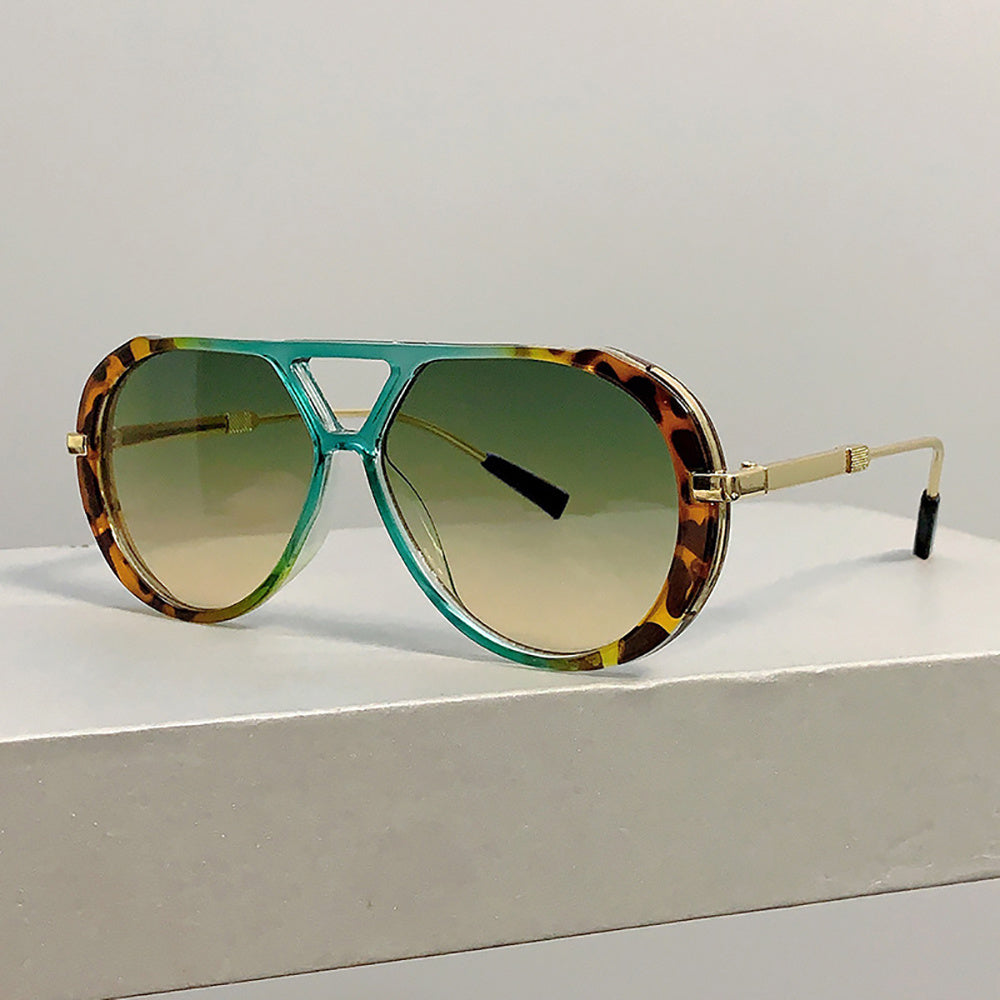 Round Double Bridge Colorful Sunglasses for Women – Retro Circle Frame UV Protection Shades for Summer Festivals Beach Vacation Trendy Eyewear Gift