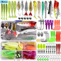 Fishing Lures Kit 78/106/188/361 Piece Freshwater Tackle Box Set, Spoon Lures Soft Plastic Worms Hooks & Accessories for Bass Trout Salmon Fishing, Complete Beginner & Pro Fishing Gear Gift