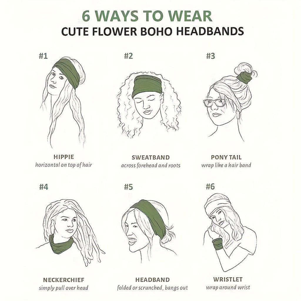 8pcs Wide African Turban Headbands for Women – Boho Paisley Anti-Slip Elastic Headwraps Moisture-Wicking 95% Polyester Sports Yoga Running Daily Wear Machine Washable Hair Accessories Gift Set