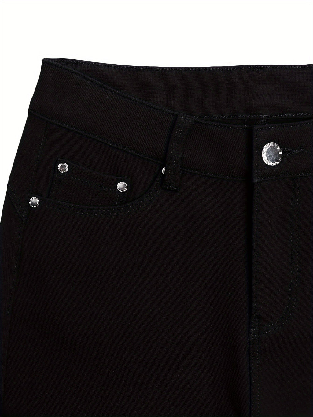 High Waist Stretch Skinny Jeans Women Metal Button Detail Street Style Slim Fit Denim Pants 10 Colors S-XXL