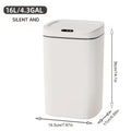 Inductive Smart Trash Can with Sealed Odor-Proof Lid – Hands-Free Automatic Sensor Waste Bin, Touch Control, Easy-Clean Interior for Office Bathroom Bedroom Kitchen, 12L 14L 16L