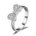 925 Sterling Silver Bowknot Ring for Women – Sparkling Cubic Zirconia Bow Design, Available in Silver, Yellow Gold & Rose Gold Finishes, Dainty Hypoallergenic Fine Jewelry for Dating Daily Wear & Gifting, Sizes 4-10