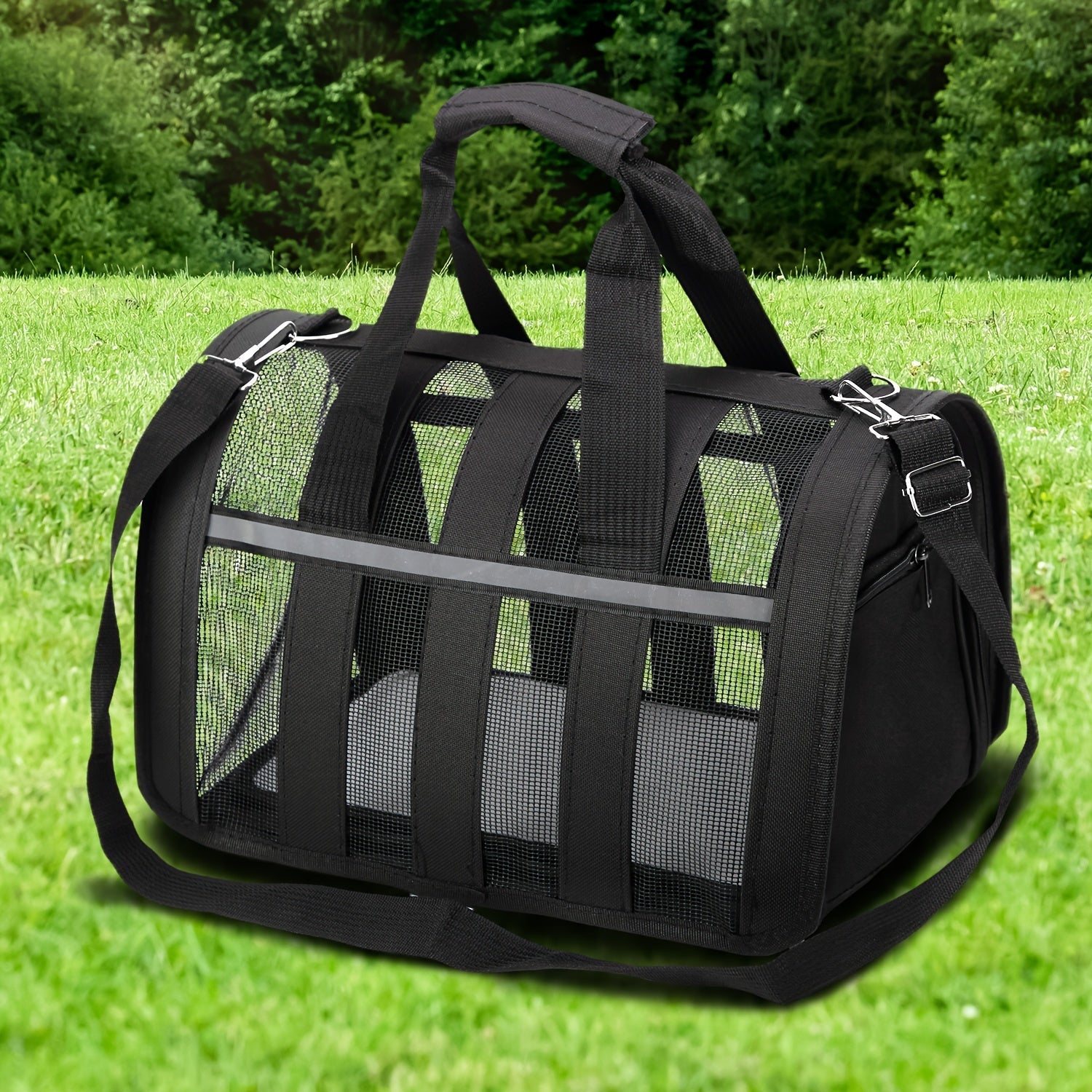 Foldable Soft Pet Carrier Bag – Breathable Mesh Travel Bag for Cats & Dogs, 6 Colors, S/M/L Sizes, Portable with Zipper Closure