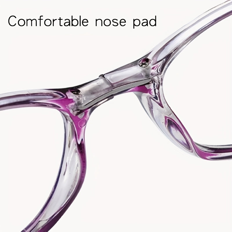 3-Pack Folding Reading Glasses Unisex – Mixed Colors Compact Portable Readers 1.0x to 4.0x Magnification, Elegant Business Style Gift for Men Women