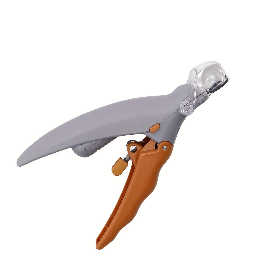 LED Pet Nail Clipper 2-Pack with Ergonomic Non-Slip Handle – Precise Safe Cat & Dog Nail Trimmer with Built-In LED Light for Accurate Grooming, Orange Gray, Essential Pet Nail Care Tool