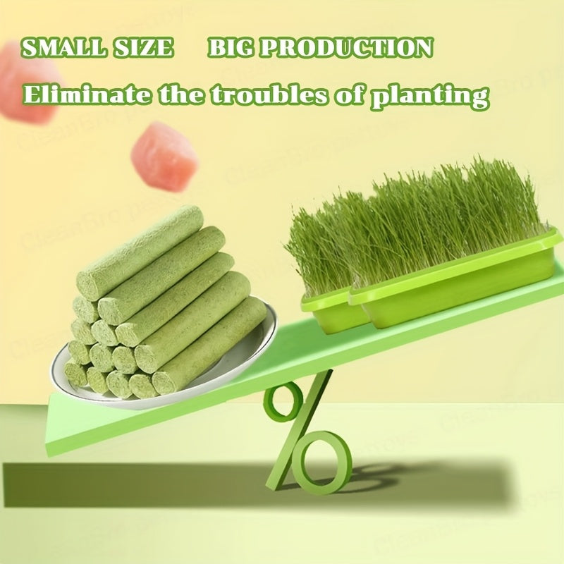 Cat Grass Freeze-Dried Grinding Sticks – Edible Chew Toy for Cats Teeth Cleaning & Hairball Removal, Natural Cat Grass Snack Treats 15 or 30 Pcs