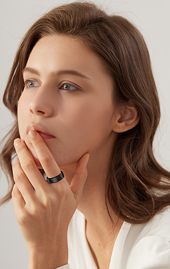 Smart Ring Fitness Tracker for Women Men Step Counter Calories HRV Stress Monitor Heart Rate 100+ Sports Modes IP68 Waterproof Health Ring iPhone Android Compatible