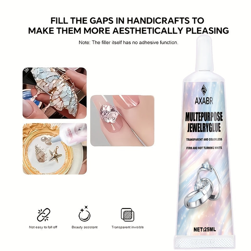 Professional Jewelry Adhesive High-Strength Fast-Drying Craft Glue with Precision Steel Needle Applicator – For Bonding Metal Plastic Jewelry Repairs DIY Ornament Making and Shoe Repairs