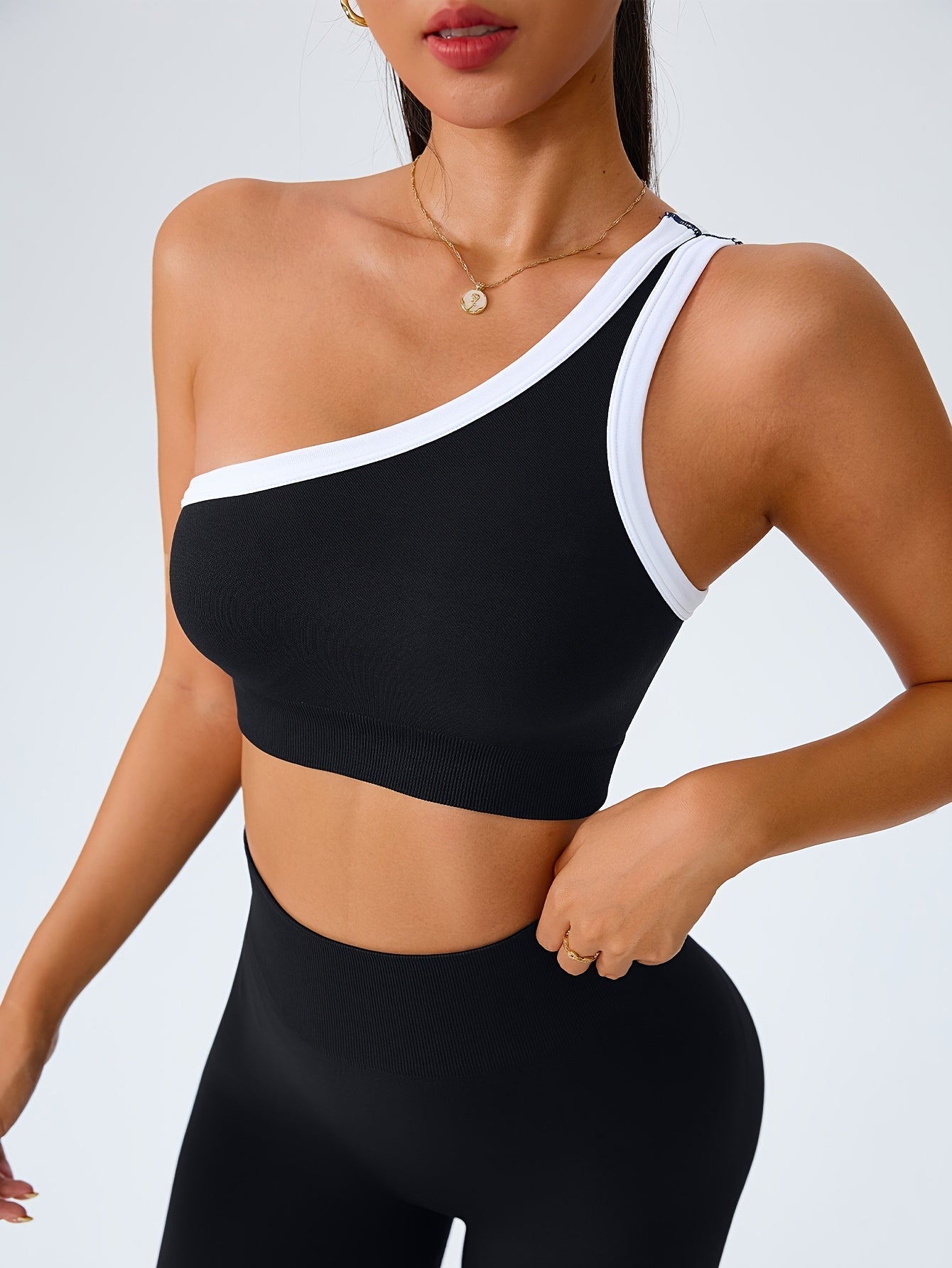 Women's Butt Lifting Leggings & Sports Bra Set 2 Piece High-Waisted 90% Polyamide – Stretchy Minimalist Yoga Running Workout Outfit with Camisole Top, 6 Colors S-XL