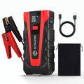 Car Jump Starter with Air Pump & Digital Tire Pressure Gauge – 12V Portable Emergency Starter for Cars, Trucks, SUV, RV & Motorcycles, LED Display, SOS Light & Window Breaker