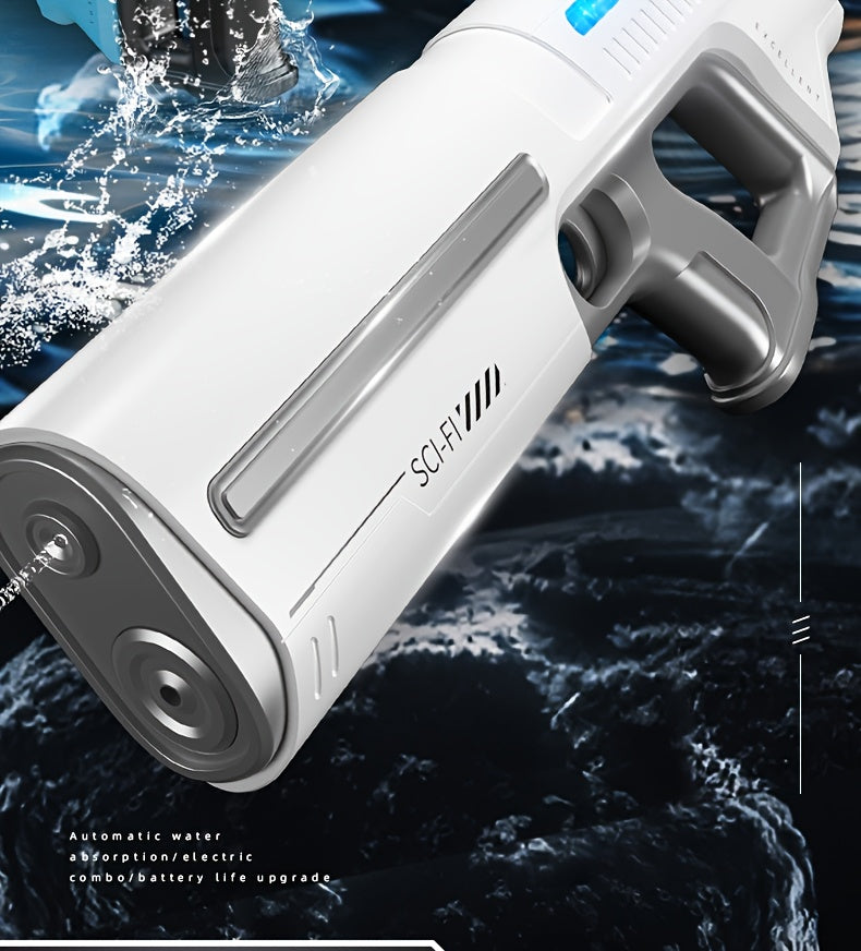 Electric Water Gun with LED Pulse Light & Auto-Fill – 40ft Long Range Rapid-Fire Squirt Gun, USB Rechargeable 240-Shot Tank, Water Blaster for Kids & Adults Pool Beach Backyard