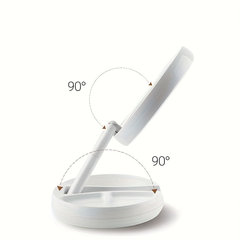 LED Makeup Mirror 10X Magnification Double Sided – Bright Lighted Vanity Mirror USB & Battery Powered, Travel-Friendly for Bathroom, Bedroom & Dressing Table