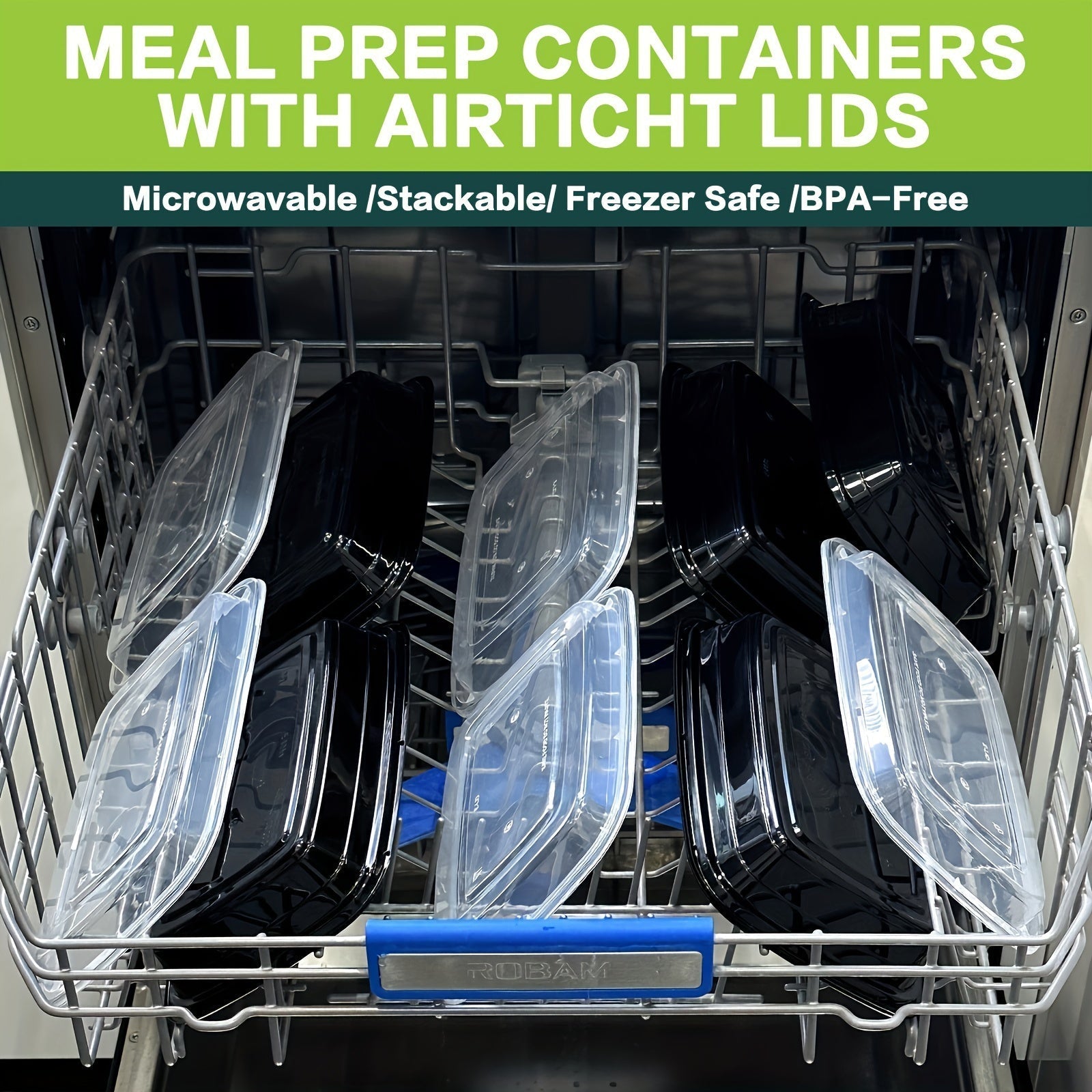 28oz Meal Prep Containers 50 & 150-Pack with Lids – BPA-Free Leakproof 1-Compartment Disposable Plastic Bento Lunch Box, Stackable, Microwave Dishwasher Freezer Safe Food Storage