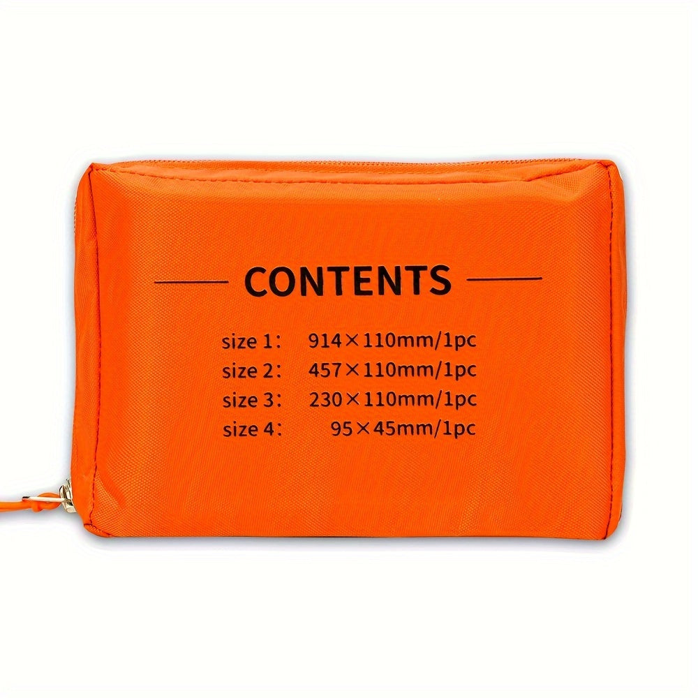 Emergency Aluminum Foam Splint Set 4pcs - Rollable First Aid Splints for Finger Wrist Arm Leg Injuries Camping Hiking Survival Kit