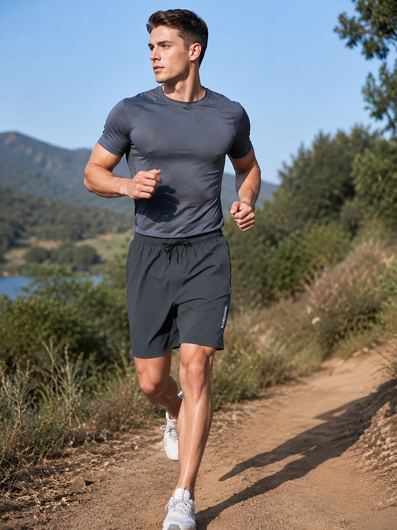 Men's Athletic Shorts 5-Pack Quick-Dry with Side Zip Pocket – 95% Polyester Stretch Waistband Gym Workout Basketball Running Hiking Activewear, Sizes S–XXL Mix Colors