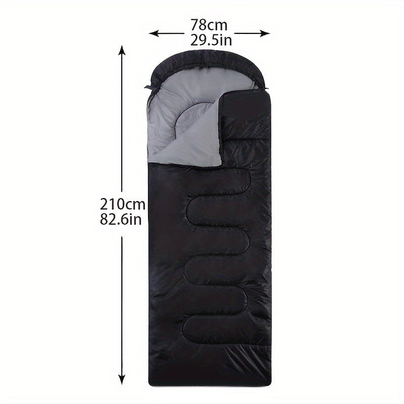 Camping Sleeping Bag 3 Season with Pillow & Compression Sack – Lightweight Sleep System for Adults, Hiking Backpacking Travel & Emergency Use, 4 Colors Available