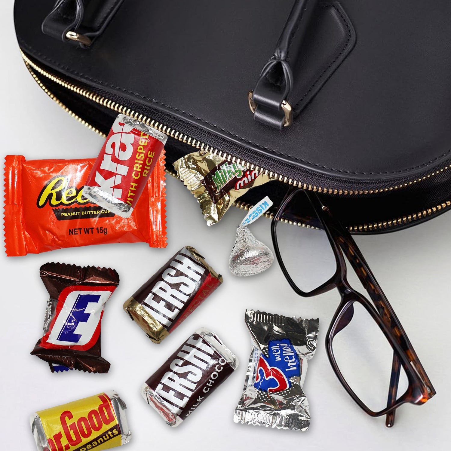 Assorted Chocolate Mix 1 Pound Bulk Bag – Individually Wrapped Milk Chocolate Peanut Butter Caramel Variety Perfect for Halloween Parties Holidays & Everyday Snacking